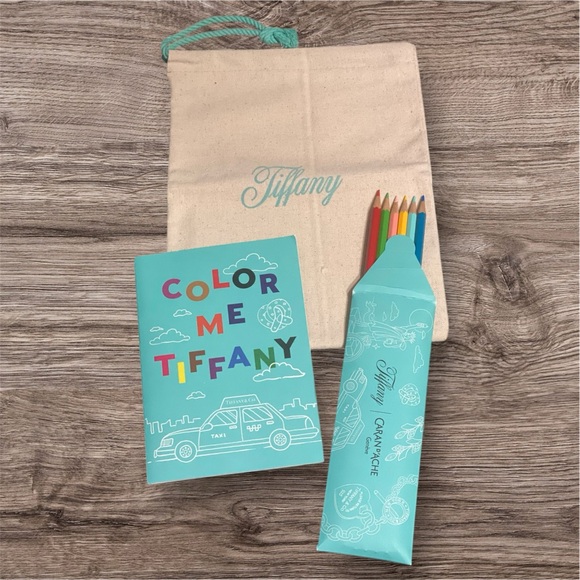 Tiffany Other - Tiffany Coloring Book, Colored Pencils, Drawstring Pouch